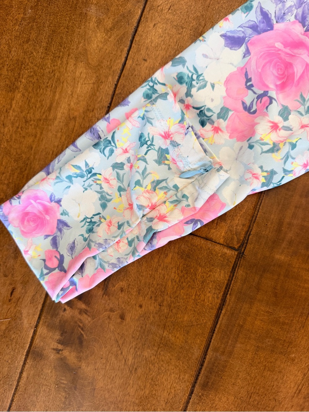 LoveShackFancy Pastel Floral One-Piece with Pink Lace Trim - Picture 2 of 4